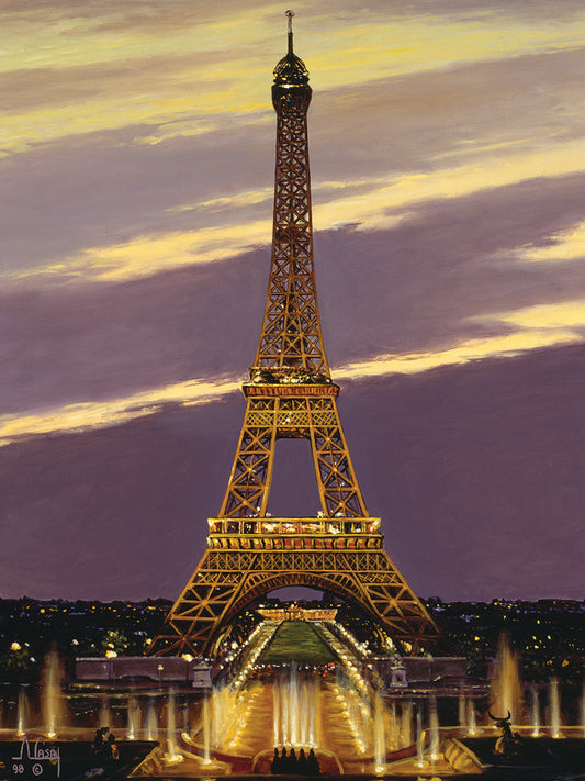 Eiffel Tower at Night Canvas Art