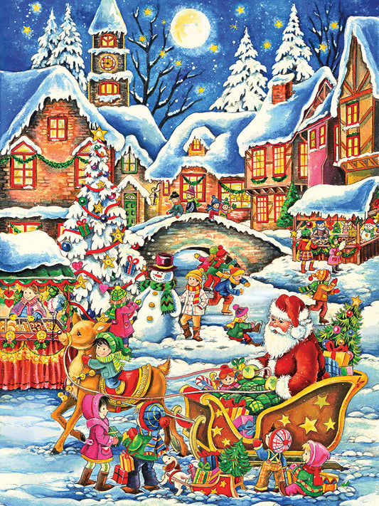 Christmas Village Canvas Art