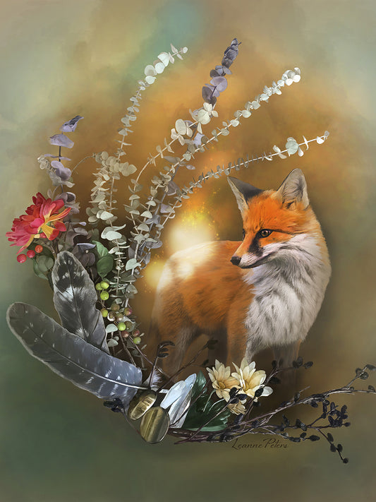 Crescent Fox Fall Magic Canvas Prints