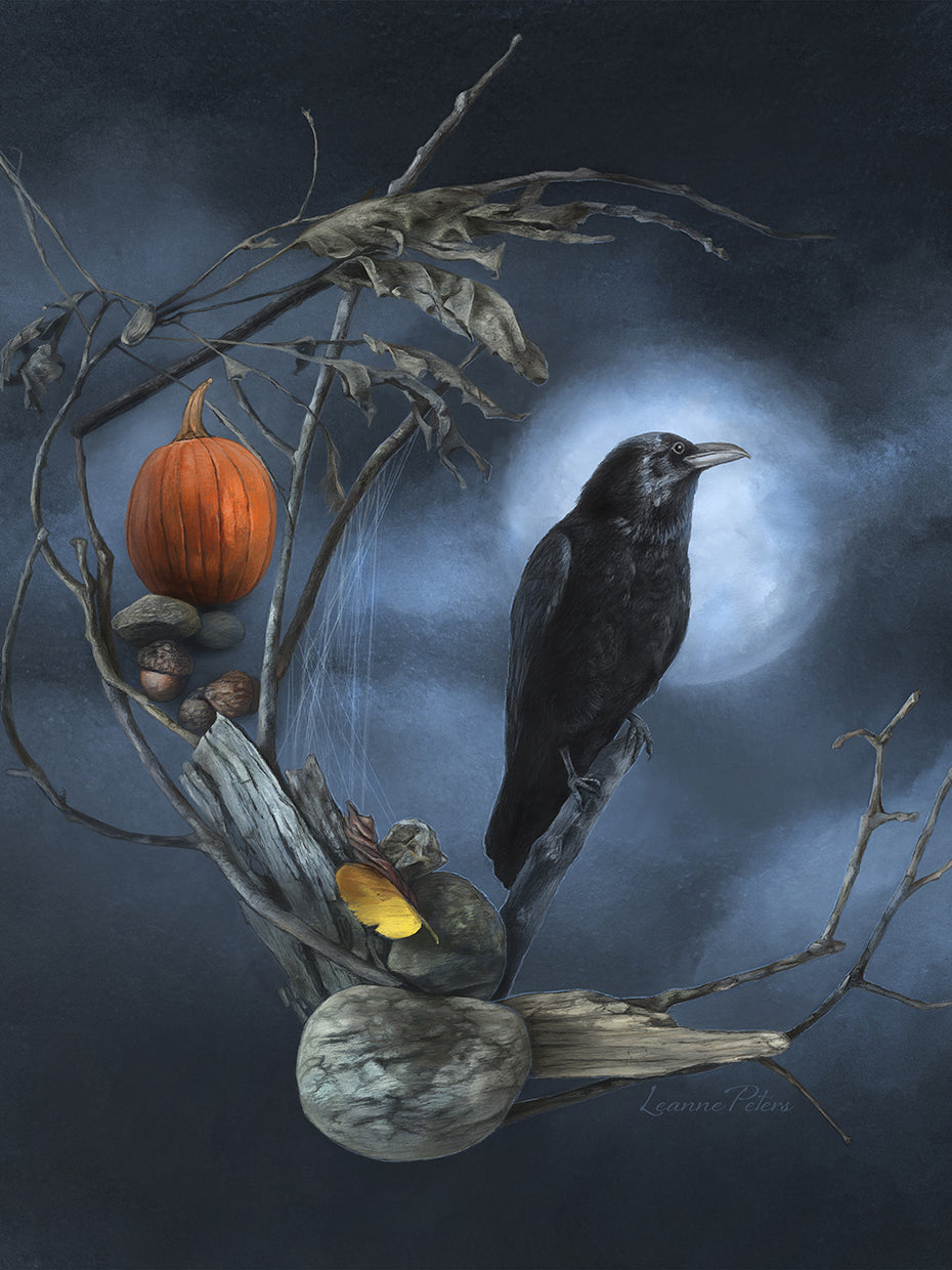 Crescent Raven Moon