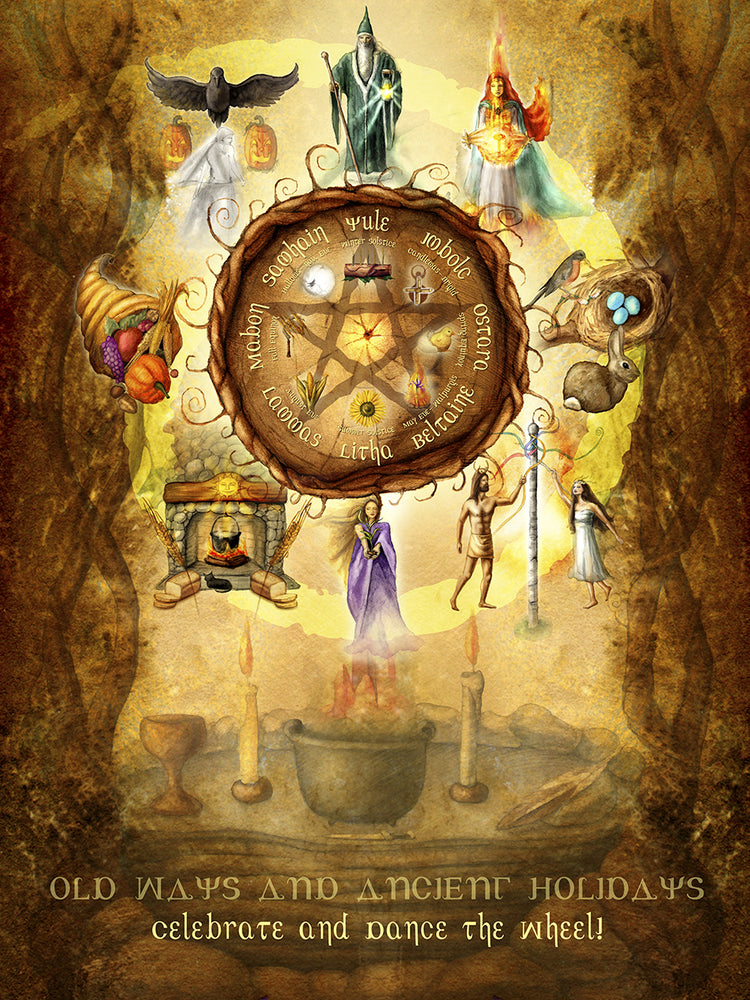 Rueda del año arte de la lona