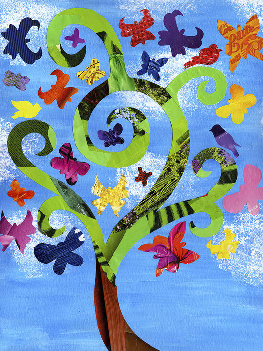 Butterfly Tree Canvas Art