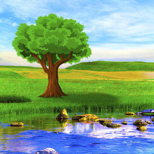 Green Landscape Canvas Print