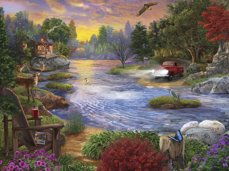 Headlights on the Lake