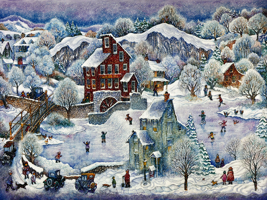 Clinton Mill Snow Canvas Art
