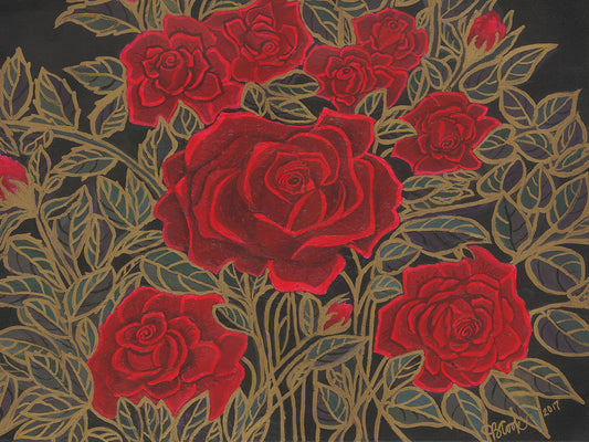 A Rose Garden Canvas Art