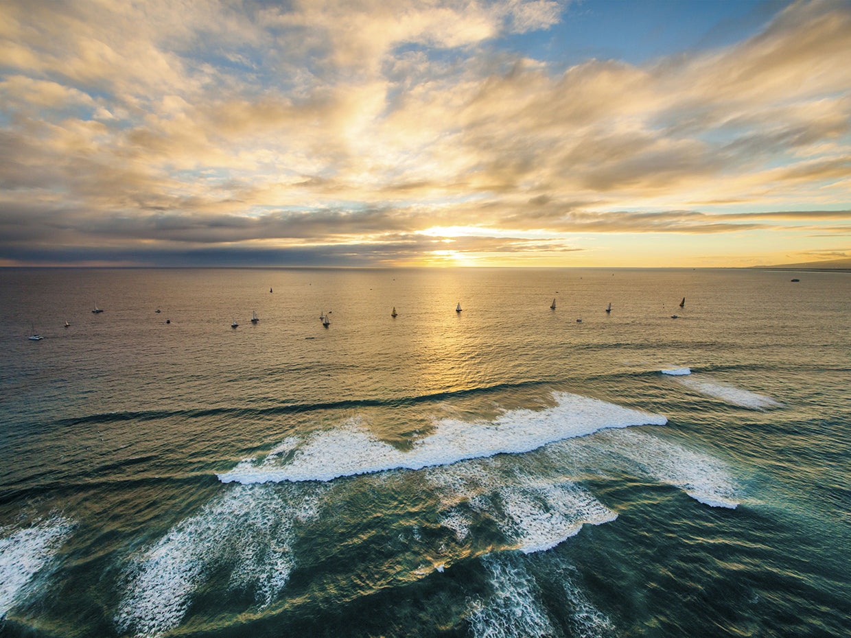 Sailboat Race Low Tide Sunset