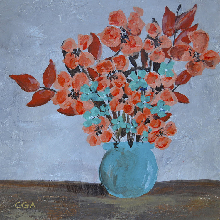 Flowers on Farm Table