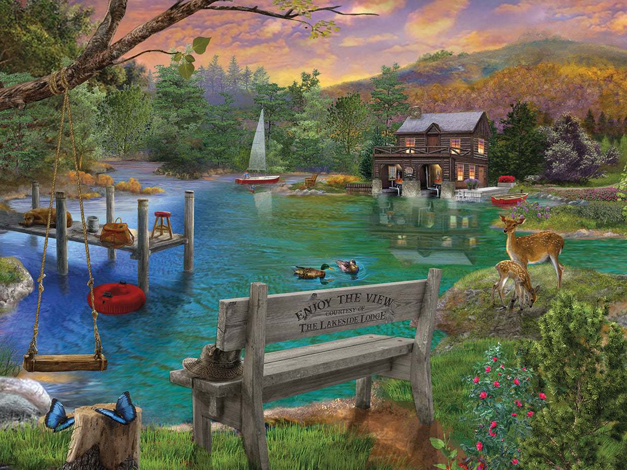 Lakeside view from the bench