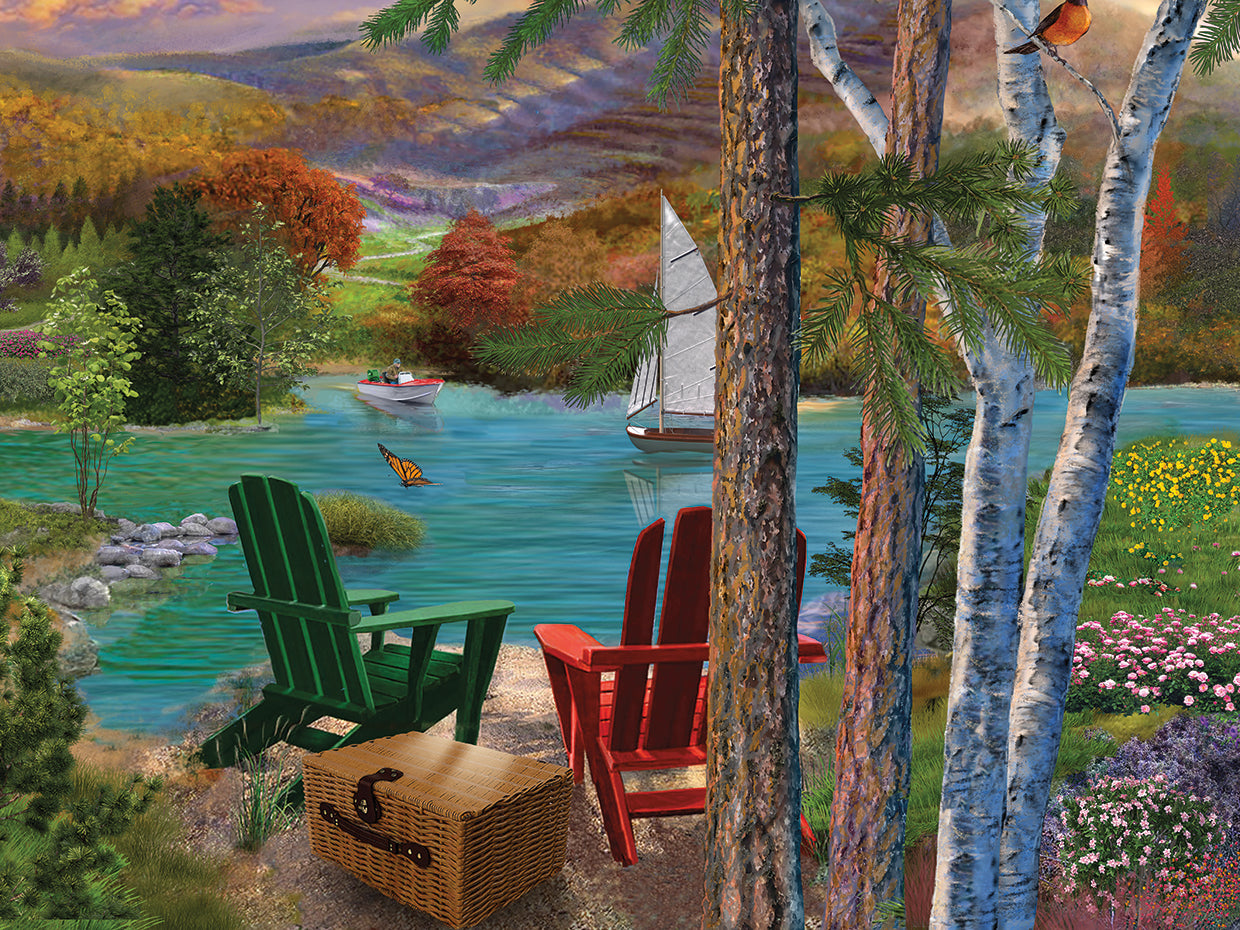 Lakeside view from the chairs