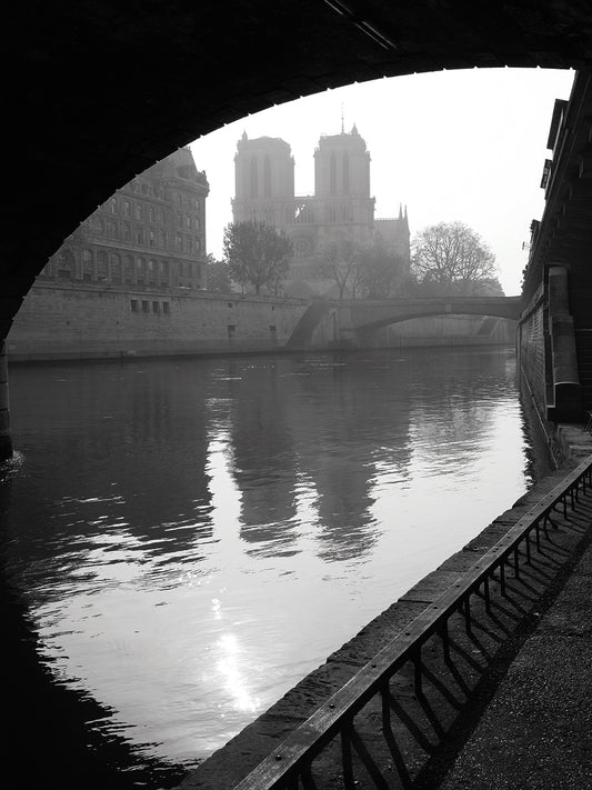 Notre Dame Reflection Canvas Art