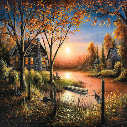 An Autumn Sunset Canvas Art