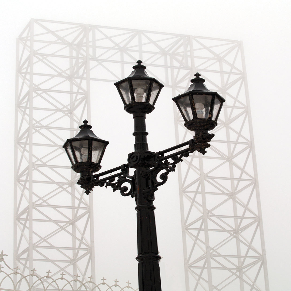 Lampost And Old City Hall Structure