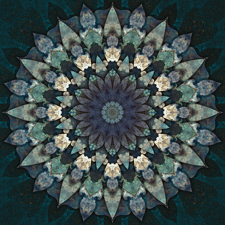 Fractal Mandala 12 blue