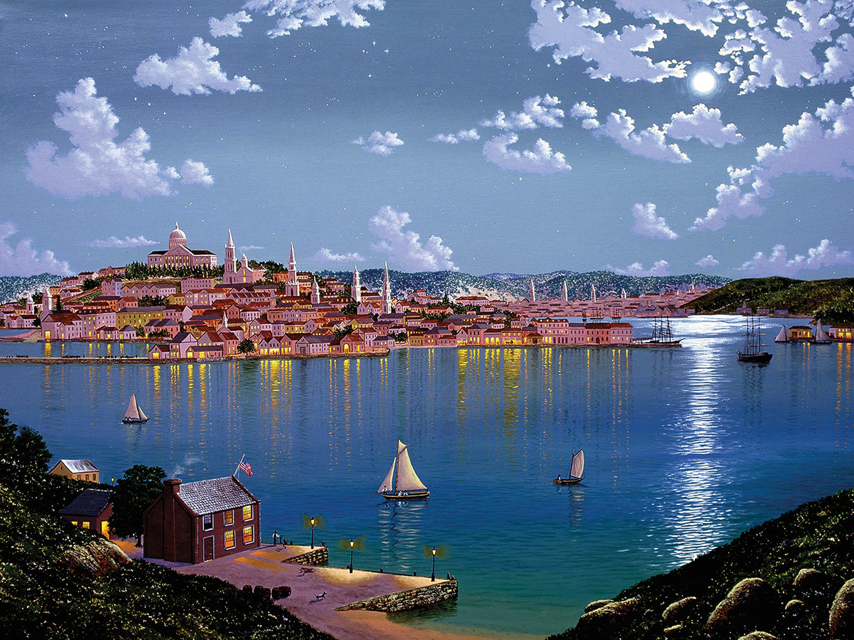 Boston From Dorchester Heights In 1848