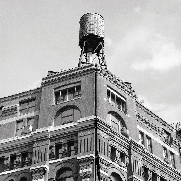 Arte de la lona de la torre de agua