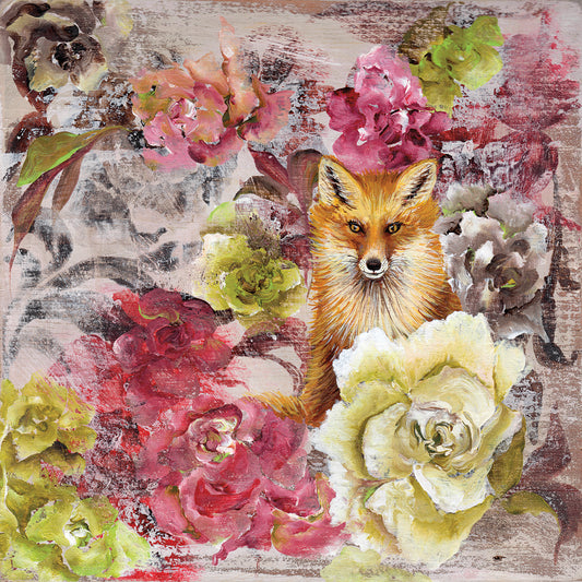 Hiding Fox Canvas Art