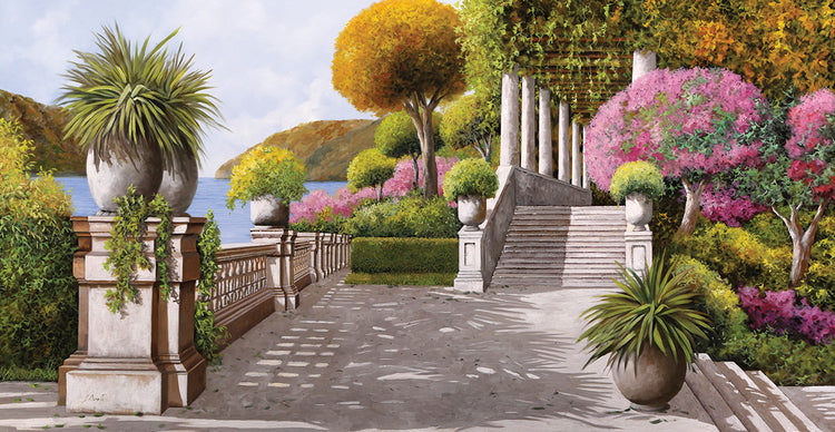 Arte de la lona del camino del jardín