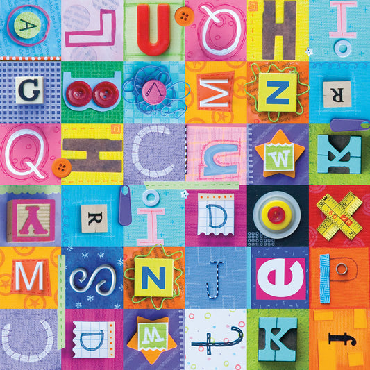 Alphabet Collage repeat Canvas Print