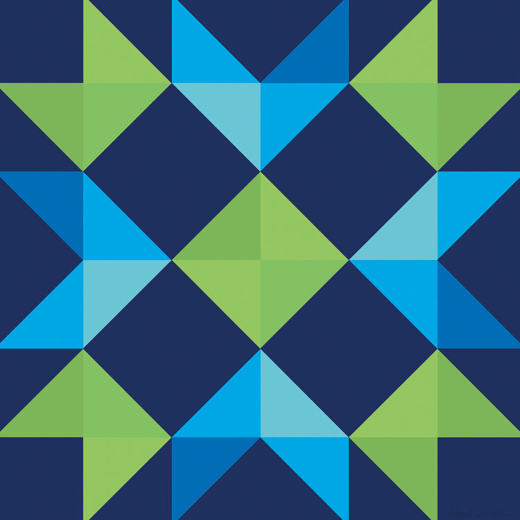 Barn Quilt Tradicional 3 Arte de la lona