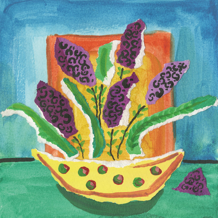 Purple Flowers Polka Dot Pot