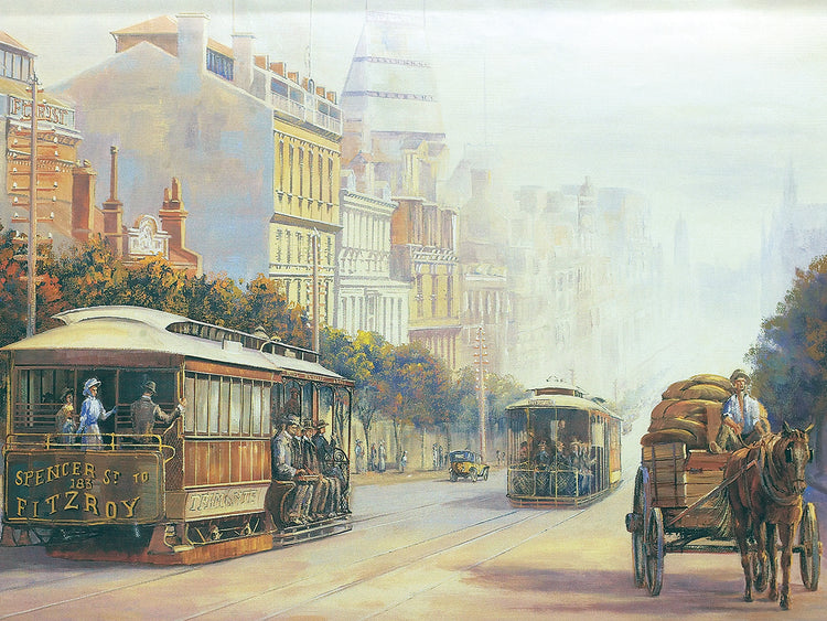 Arte de la lona de los teleféricos de Melbourne
