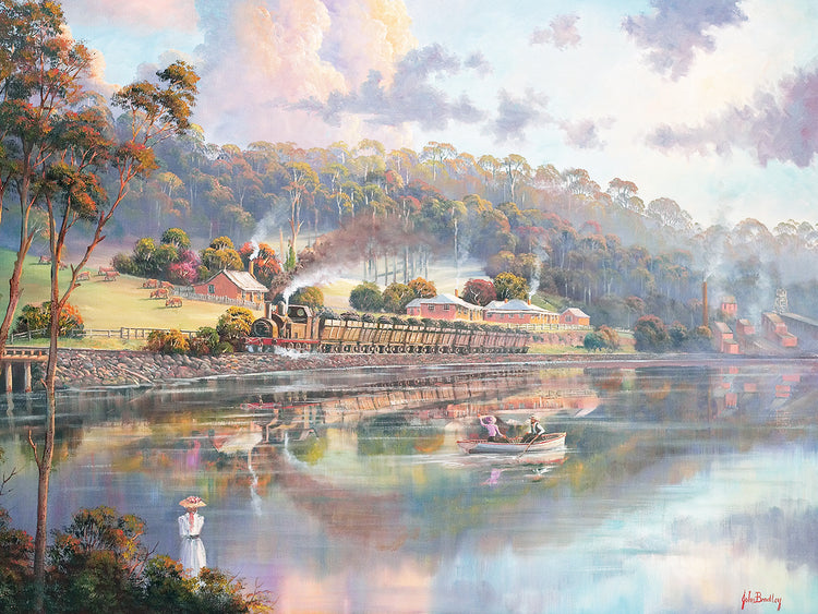Primeros días - Arte de la lona de la laguna de Glenrock