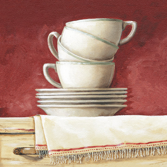 Cups And Saucers Canvas Print