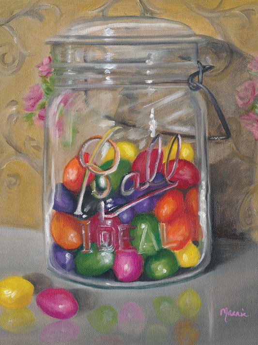 Jar Of Jellybeans Canvas Print
