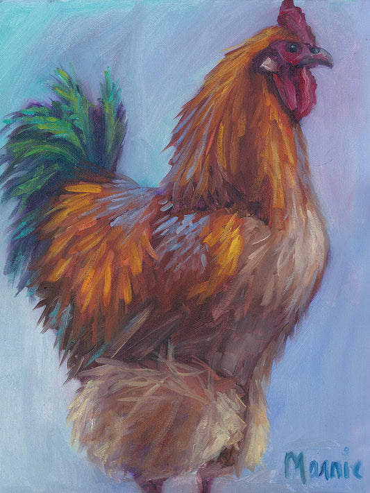 Rooster-Ri Red Canvas Print