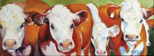 Fab Five Cows Canvas Prints