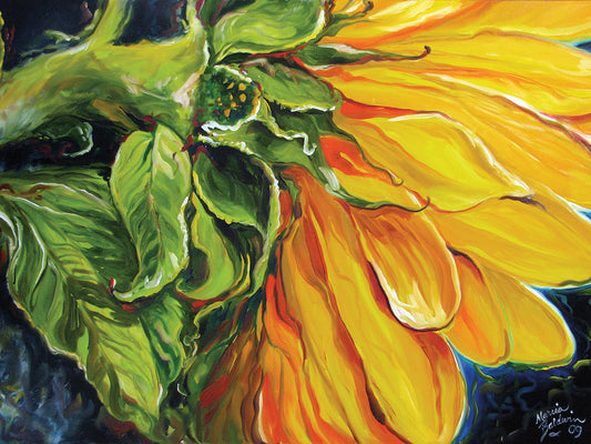 Sunflower Abstract Canvas Prints