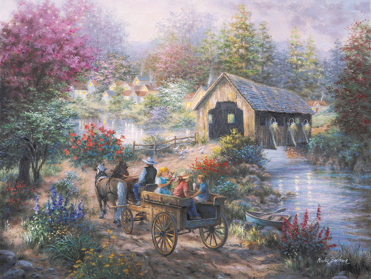 Merriment At Covered Bridge