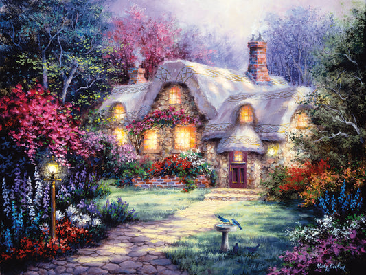 Garden Cottage Canvas Art
