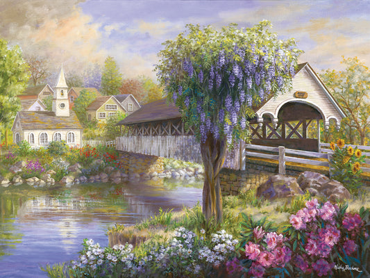 Picturesque Covered Bridge Canvas Art