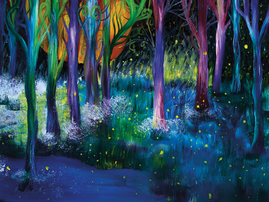 Fireflies Forest Canvas Art