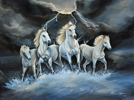 Thundering Horses Canvas Art