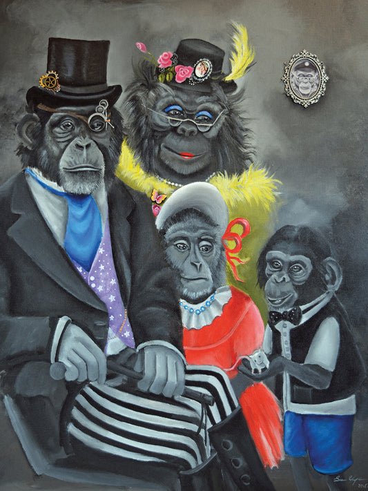 Monkey Portrait Canvas Art