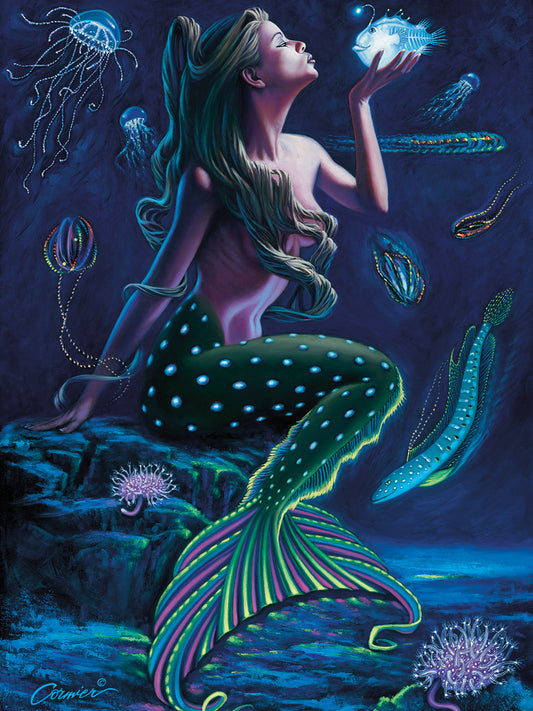 Bioluminescent Mermaid Canvas Print