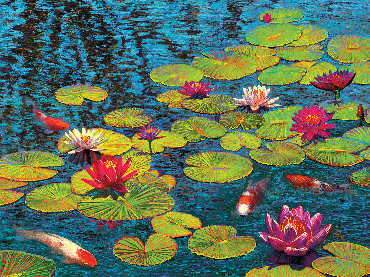 Lily Pond & 4 Koi