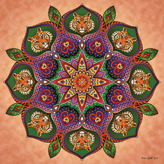 Tiger Mandala Canvas Art