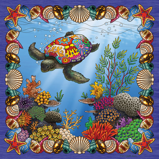 Psychedelic Turtle Canvas Art