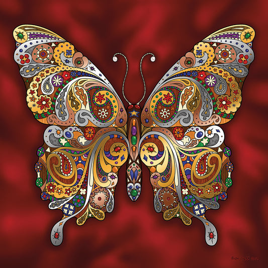 Jewelled Butterfly Canvas Art