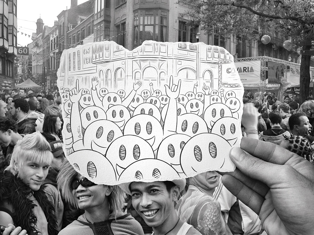 Pencil Vs Camera 22 - Happy Crowd