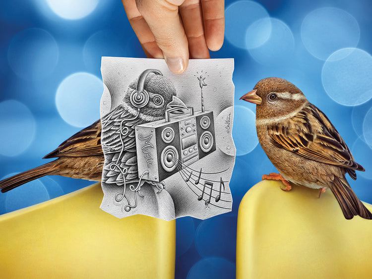 Pencil Vs Camera 66 - Singing Birds