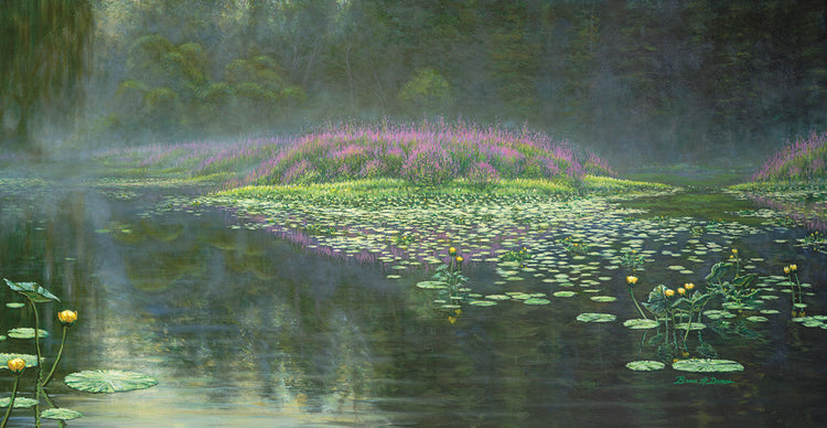 Pecks Mill estanque arte de la lona