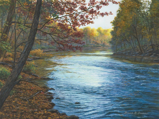 Autumn River Canvas Art