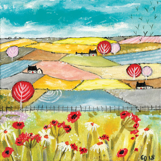 Sunny Skies In The Highlands Canvas Art
