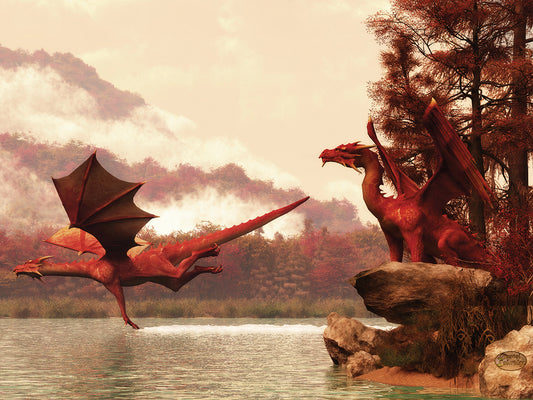 Autumn Dragons Canvas Art