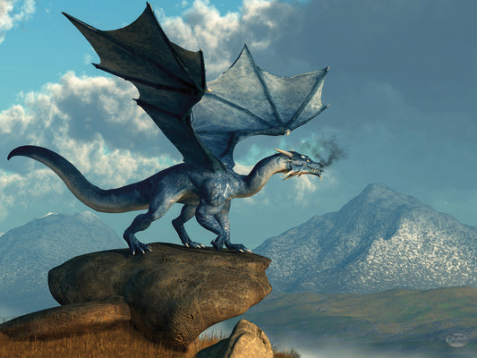 Blue Dragon Canvas Art
